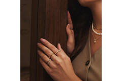  Reimaginer - Rings with pearl - Silver / 14kt GP - Pearl